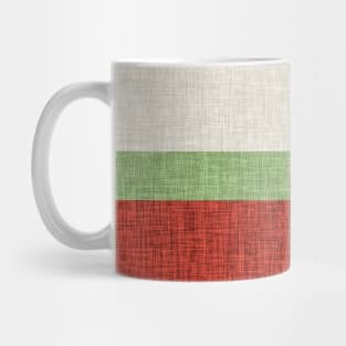 Simple Stripe Colour Block Red Orange Tan Green Mug